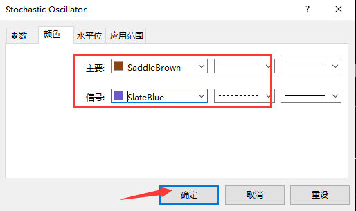 MT4上添加的KDJ指标颜色怎么改